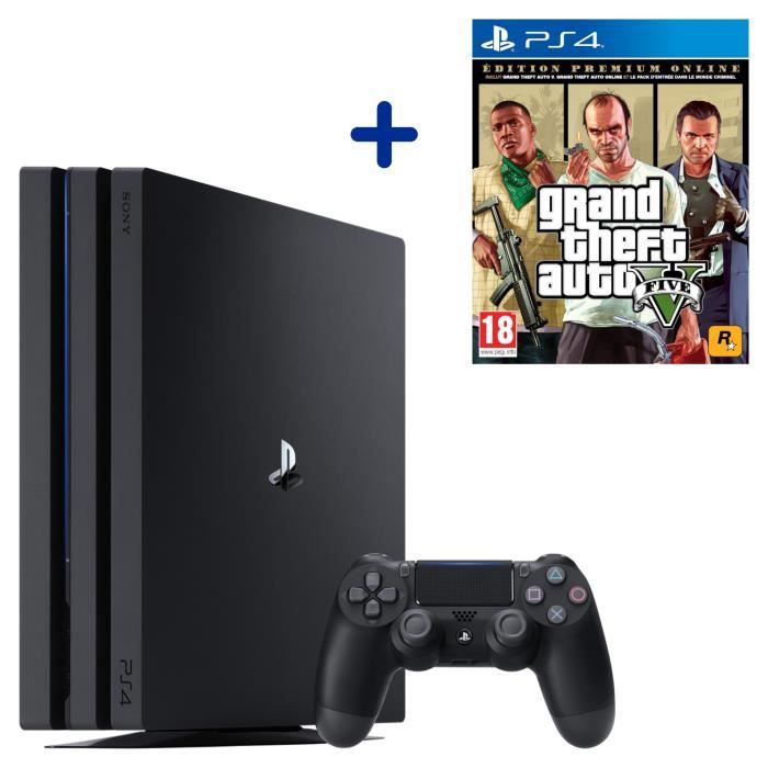 PS4 Pro 1 To Noire + Grand Theft Auto V Edition Premium