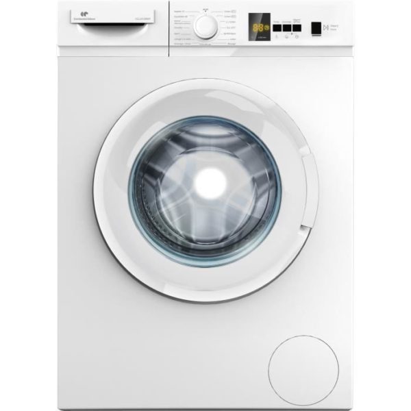 CONTINENTAL EDISON CELL9120WP Lave-linge frontal 9 kg - 1200 trs - A+++- départ différé -affichage digital- L59,7 x H 84,5 cm, BLANC