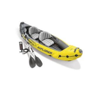 INTEX Set Canoë Explorer K2 - 2 personnes - Jaune