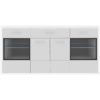 SLATE Buffet bas contemporain blanc brillant - L 170 cm