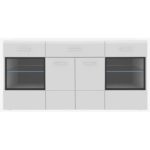 SLATE Buffet bas contemporain blanc brillant - L 170 cm