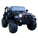 Voiture 4x4 électrique 12 V + télécommande 128L x 78l x 76H cm enfants 3 à 7 ans effets lumineux sonores lecteur MP3 noir 42BK